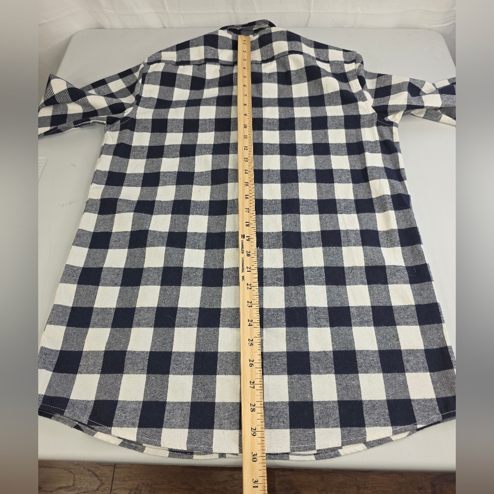 Minnesota Twins Checkered Button-Up Plaid Shirt Blue White Size Medium AB-2489 - Picture 6 of 8